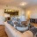 a living room with a couch and a table
